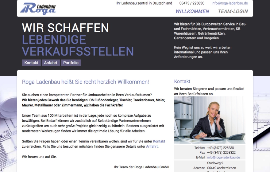 Webseite Aschersleben Dienstleistung & Beratung Industrie, Bau & Handwerk
