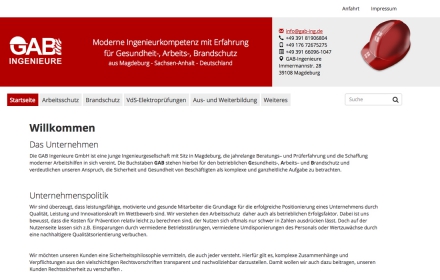 Webseite Magdeburg Arbeitsschutz